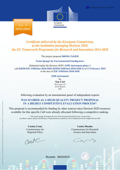 Seal of Excellence - Comunità Europea